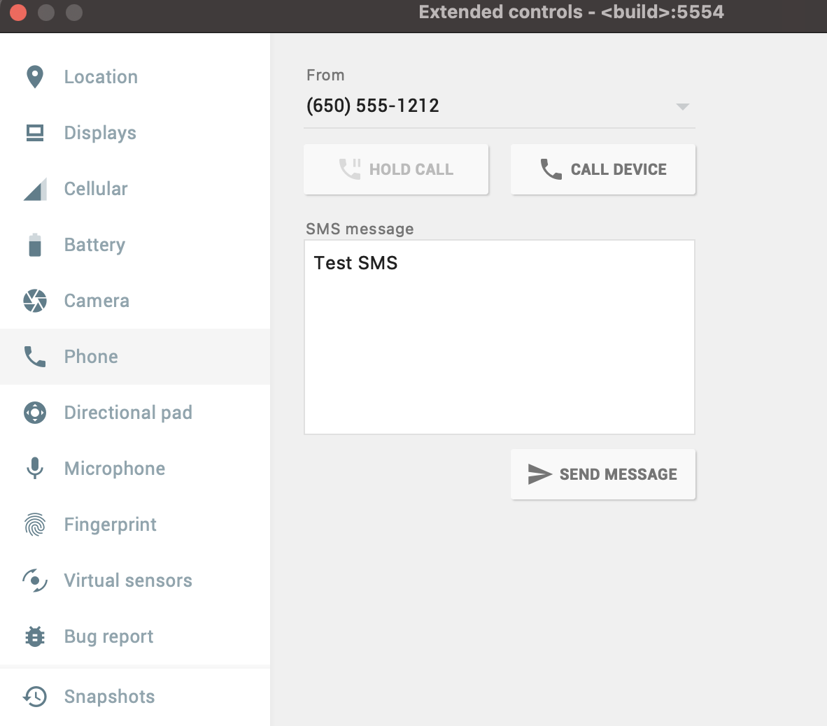 Send Dummy SMS from Android Studio Emulator